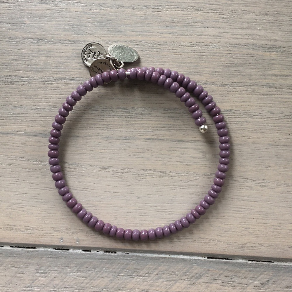 Purple Beaded Alex and Ani Bracelet